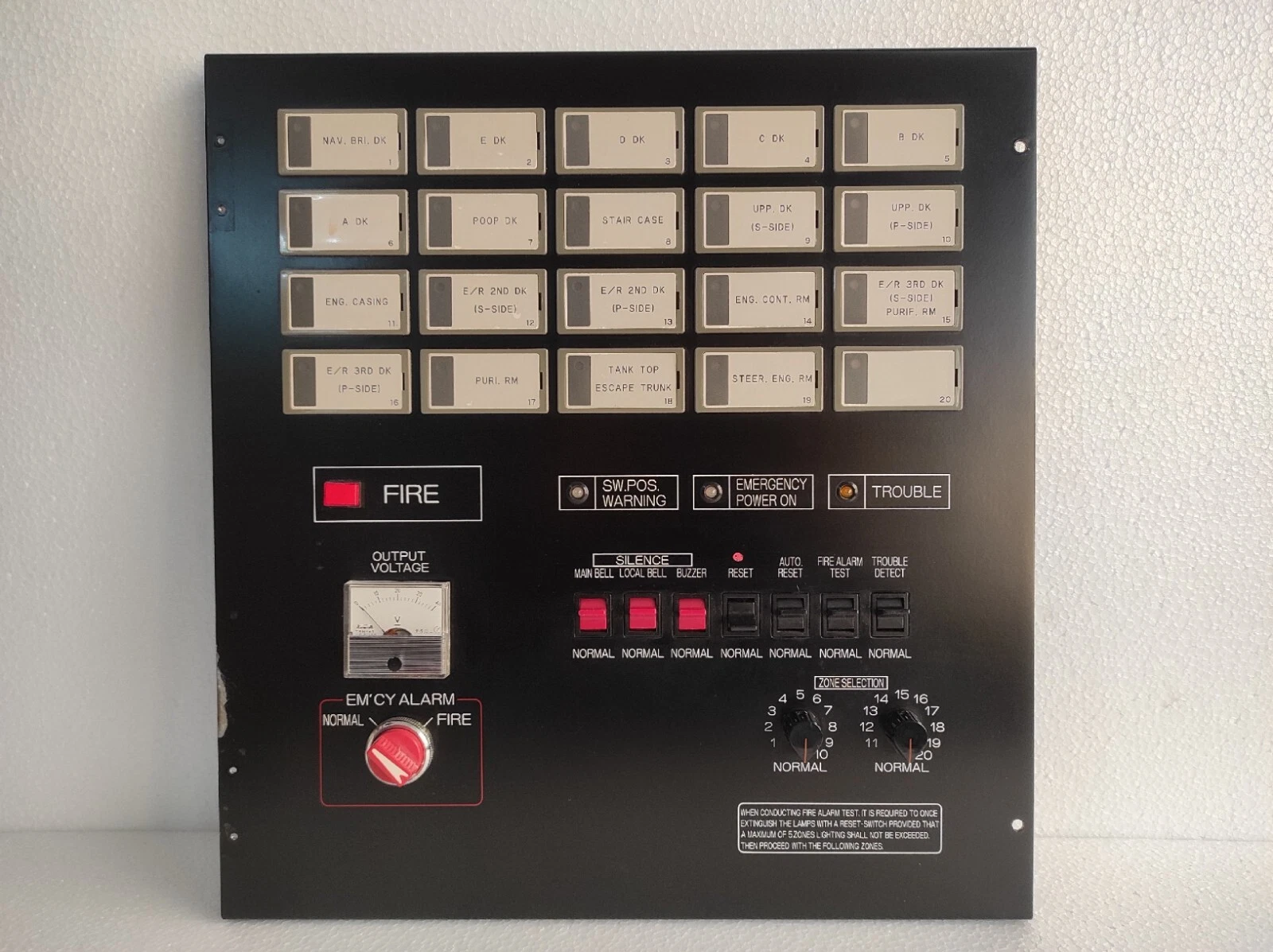 Nohmi Bosai fac511b-16l / FAC511B-16L Fire Alarm Operator Panel Unit